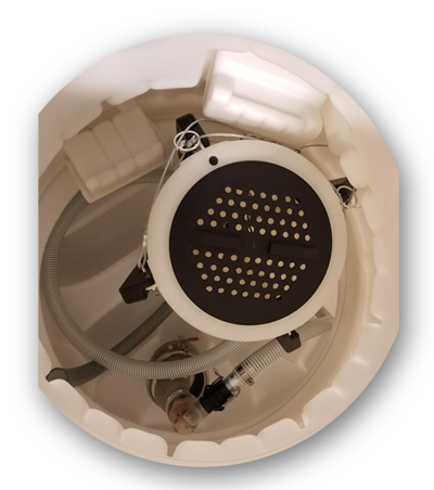 InfraScrub® Odor Control Air Scrubber in Manhole - Top Down View